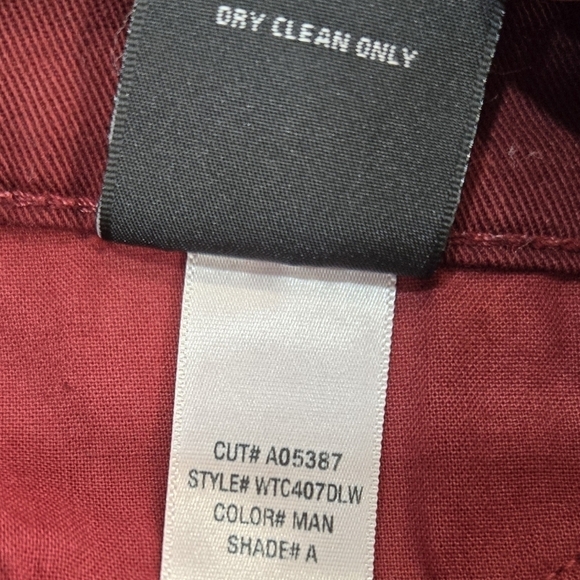 Hudson LouLou Tuxedo Stripe Burgundy Pink Skinny Jeans Cropped Low Rise - Picture 9 of 11